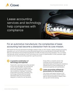 Lease accounting services and technology help companies with compliance