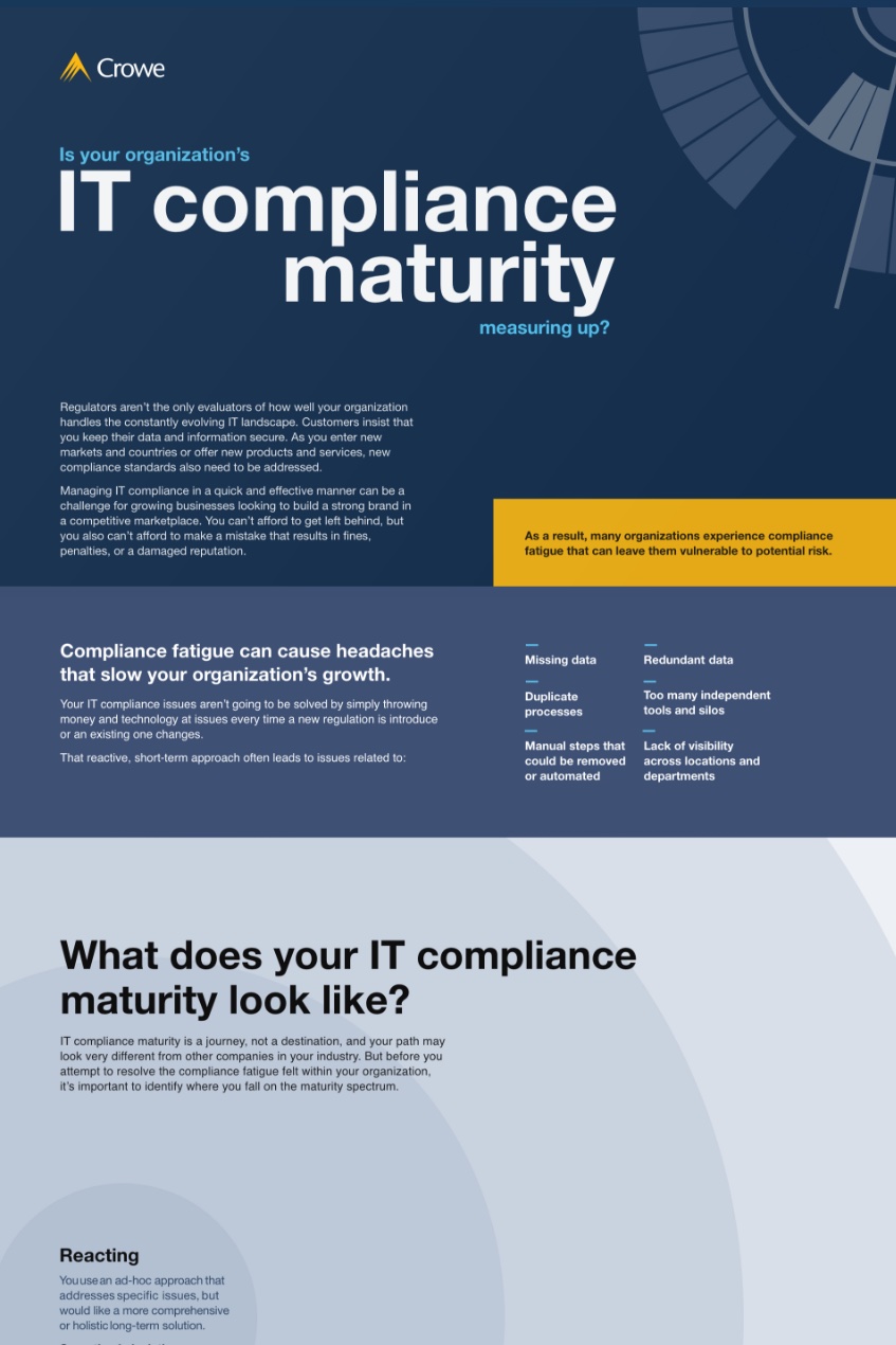 Is your organization’s IT compliance maturity measuring up?