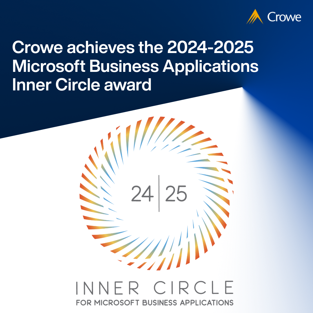 Crowe achieves the Microsoft Business Applications Inner Circle award ...