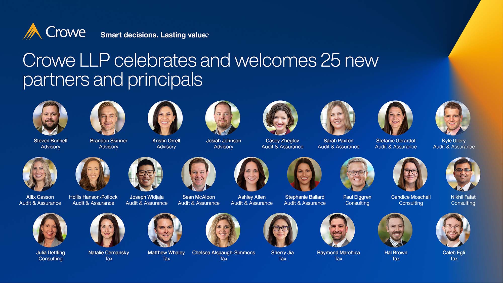 Crowe partners and principals