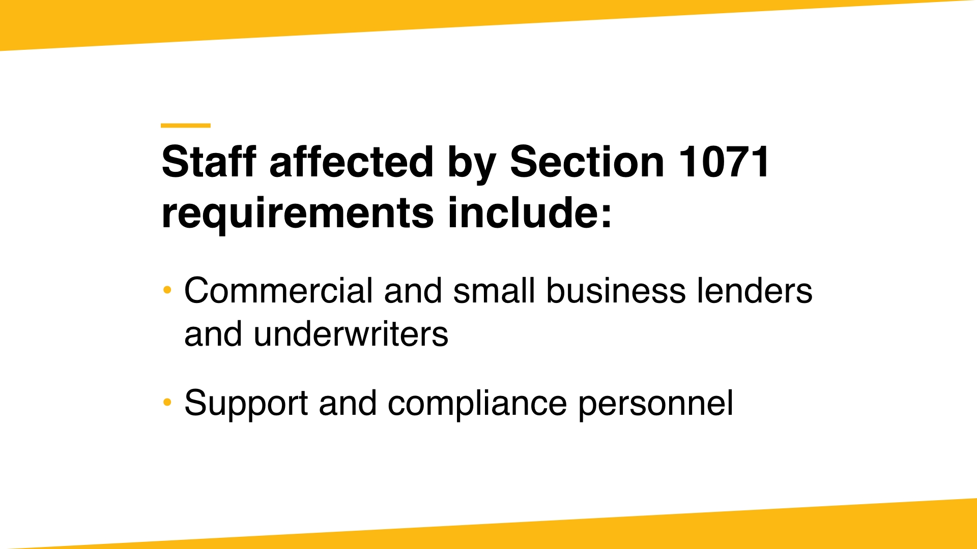 What personnel might be affected?