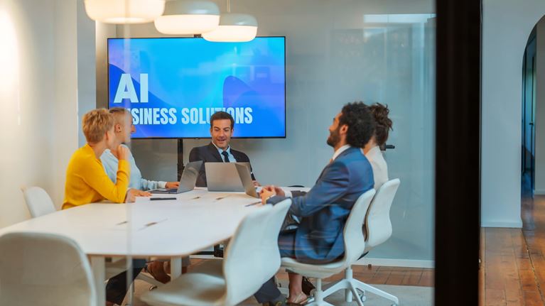 Insurance professionals discuss AI strategies, governance, and business applications.