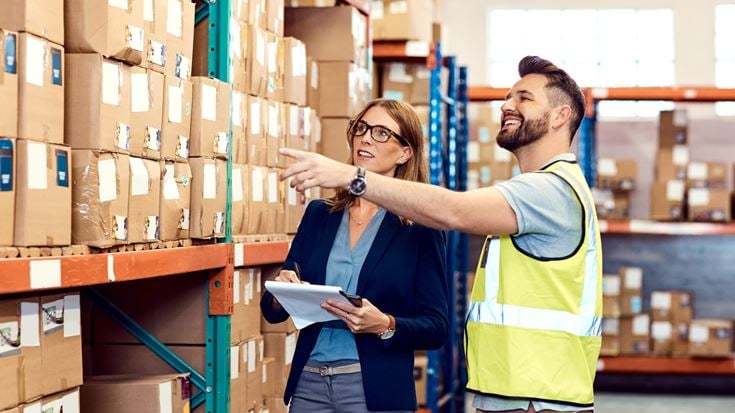 Warehouse staff review inventory to support efficient shipping and fulfillment.