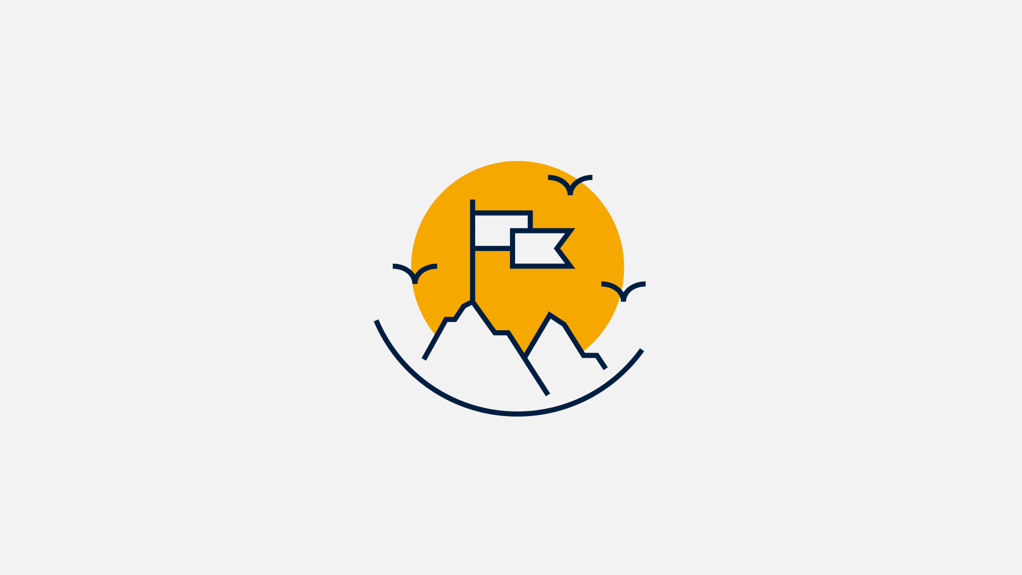 A flag on top of a mountain mimics the need for companies to understand the ERP market landscape.