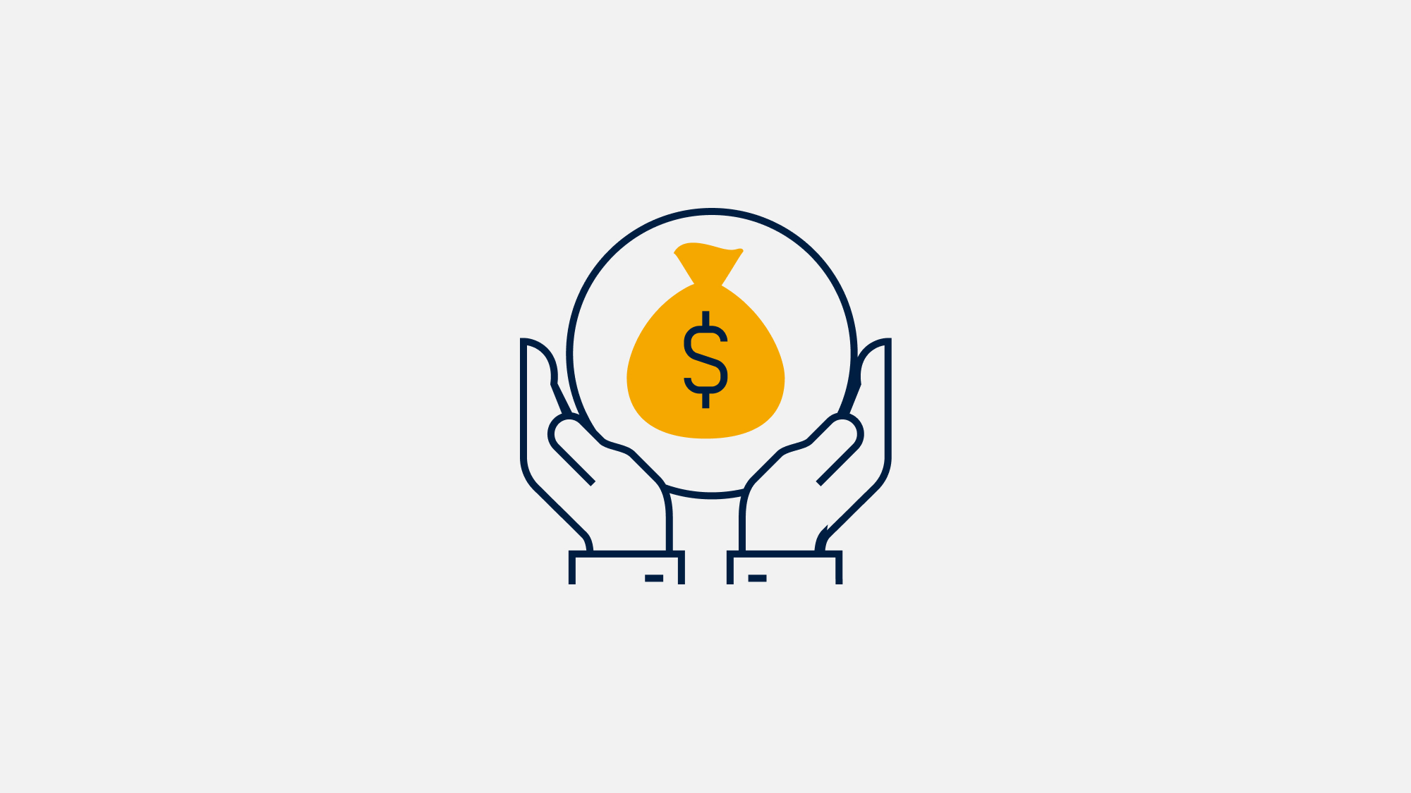 Hand holds a bag of money, reminding companies to assess the total cost of ownership.