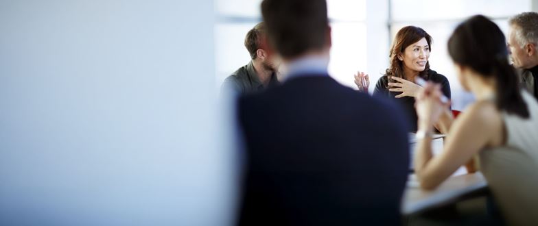 Forensic and legal professionals discuss strategies for addressing complex business matters.