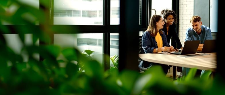 Audit professionals collaborate using technology to support risk-focused, data-driven audits.