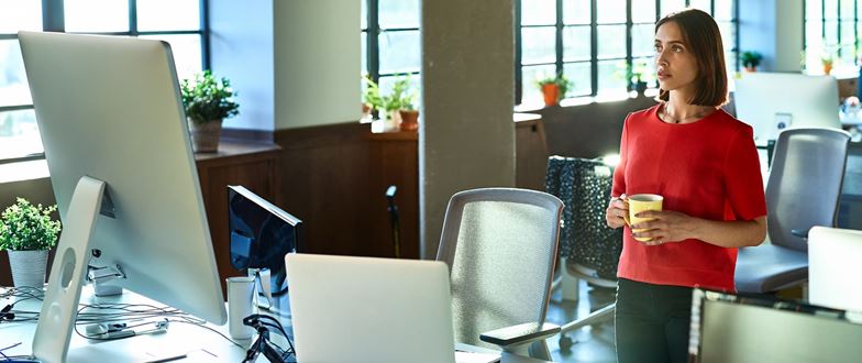 Business professional considers cloud technology solutions to support a move to Microsoft Azure.