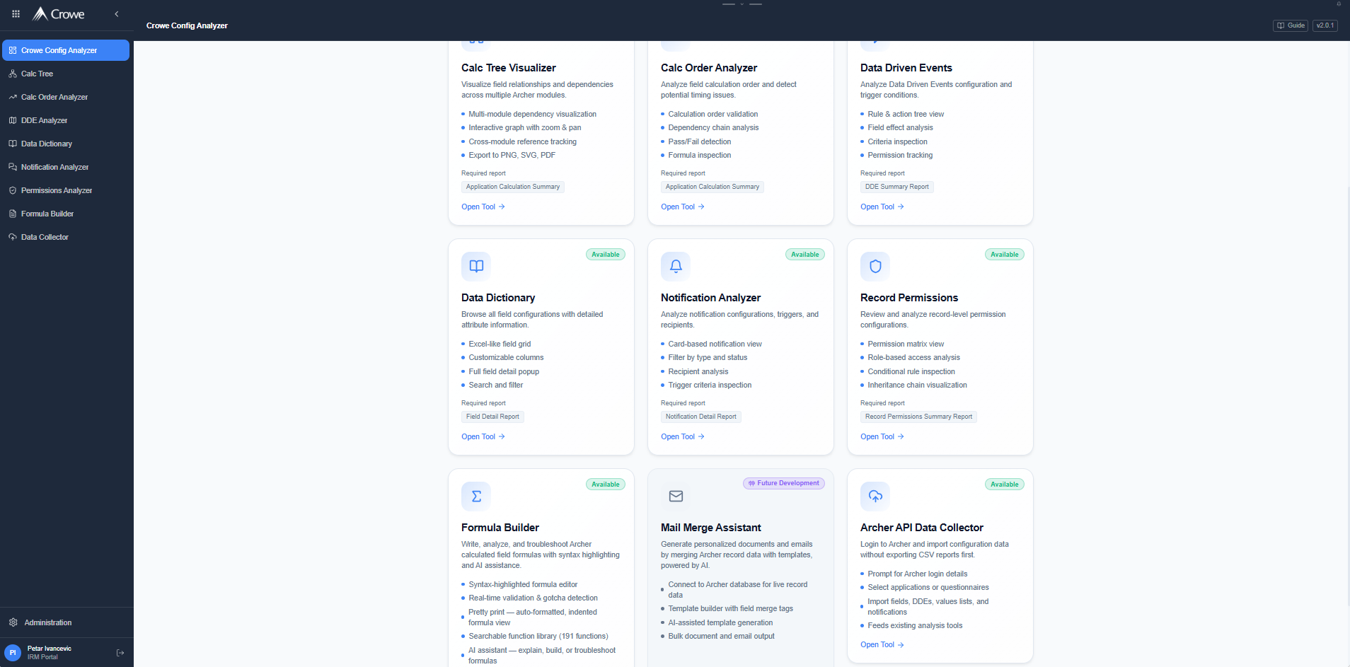 Crowe Config Analyzer