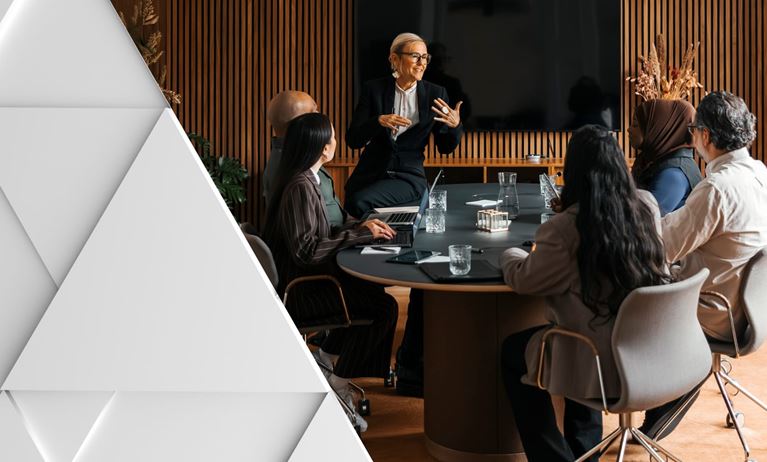 Tax professionals meet with clients, representing guidance on state and local tax strategy and compliance.