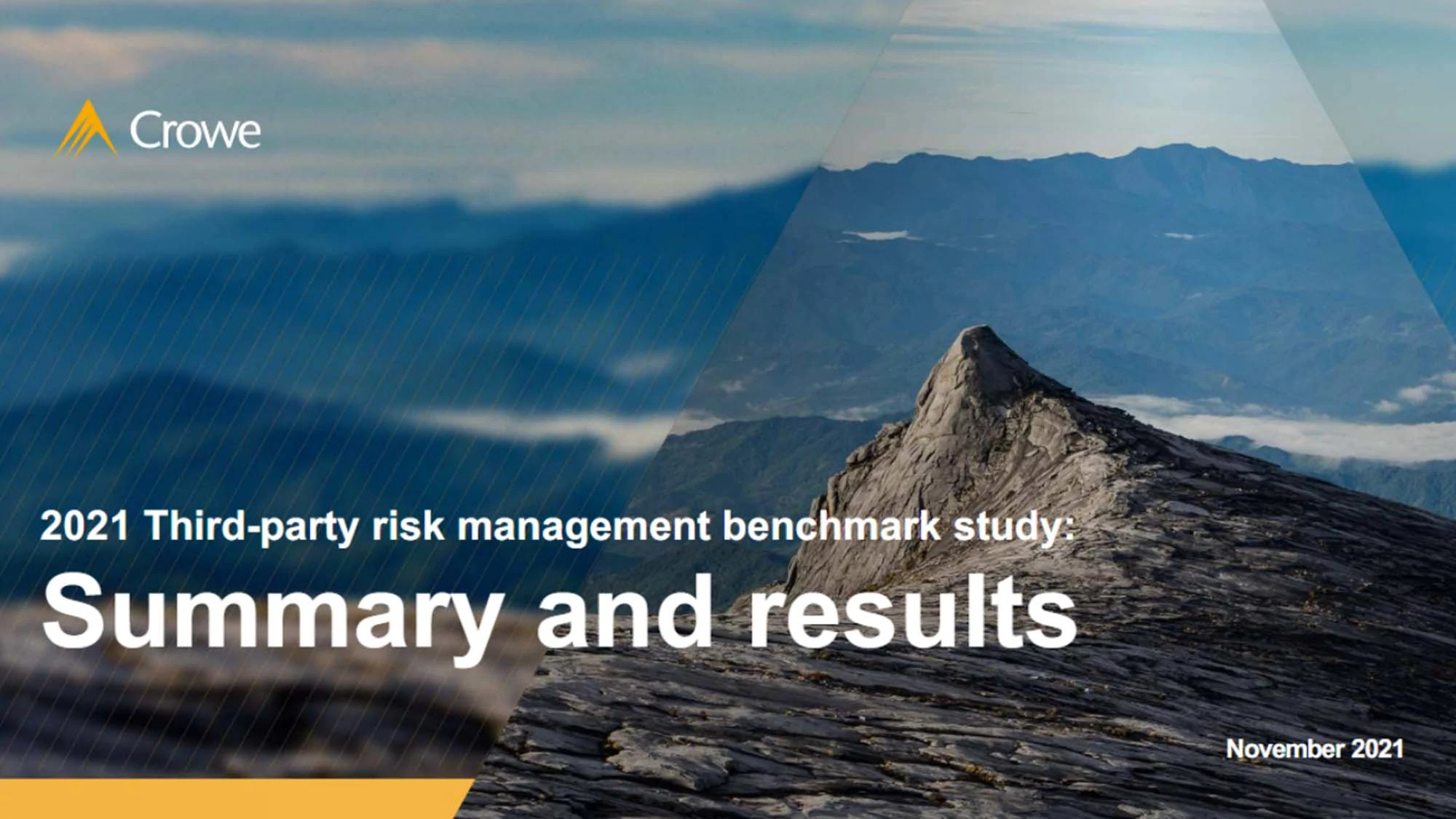 2021 Third party risk management benchmark study