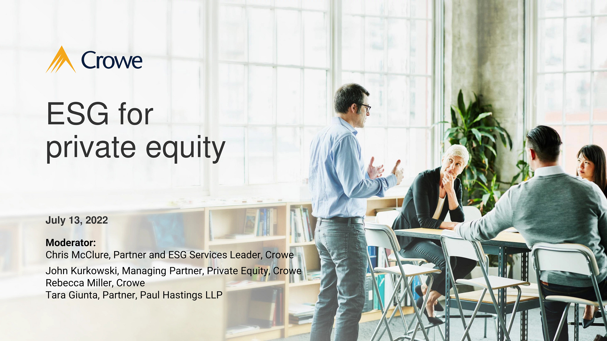 ESG for private equity