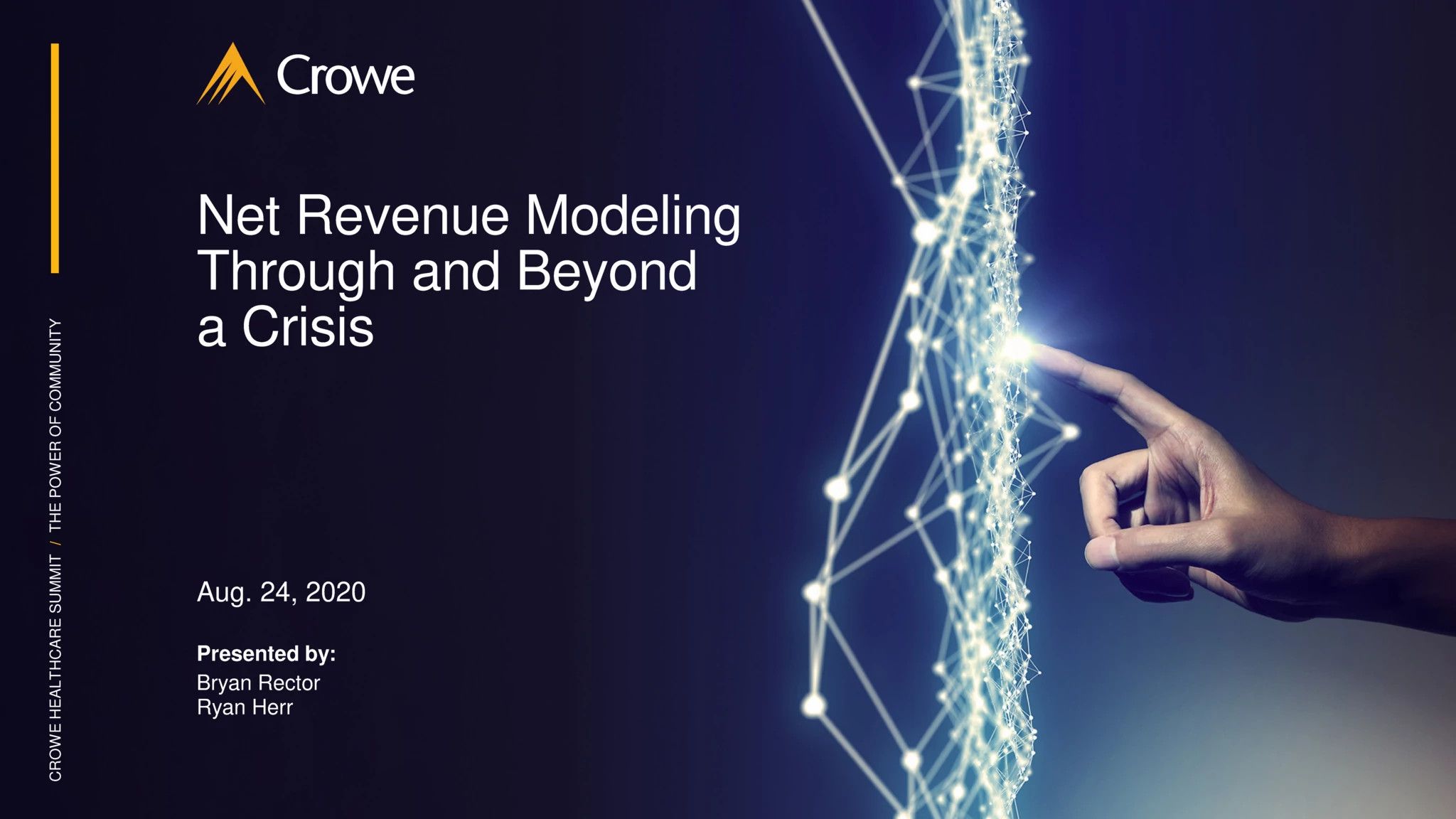 Healthcare Summit 2020: Journey to Summit | Net Revenue Modeling Through and Beyond a Crisis