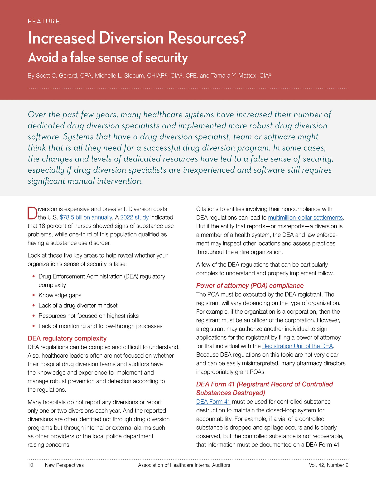 Increased diversion resources? Avoid a false sense of security.