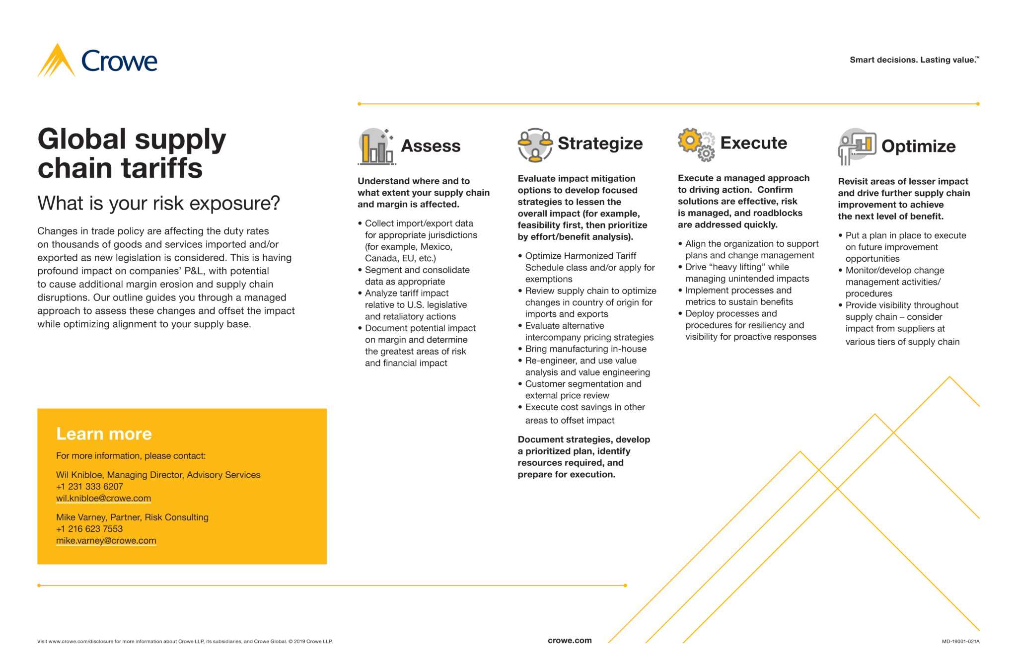 Managing through global supply chain tariffs