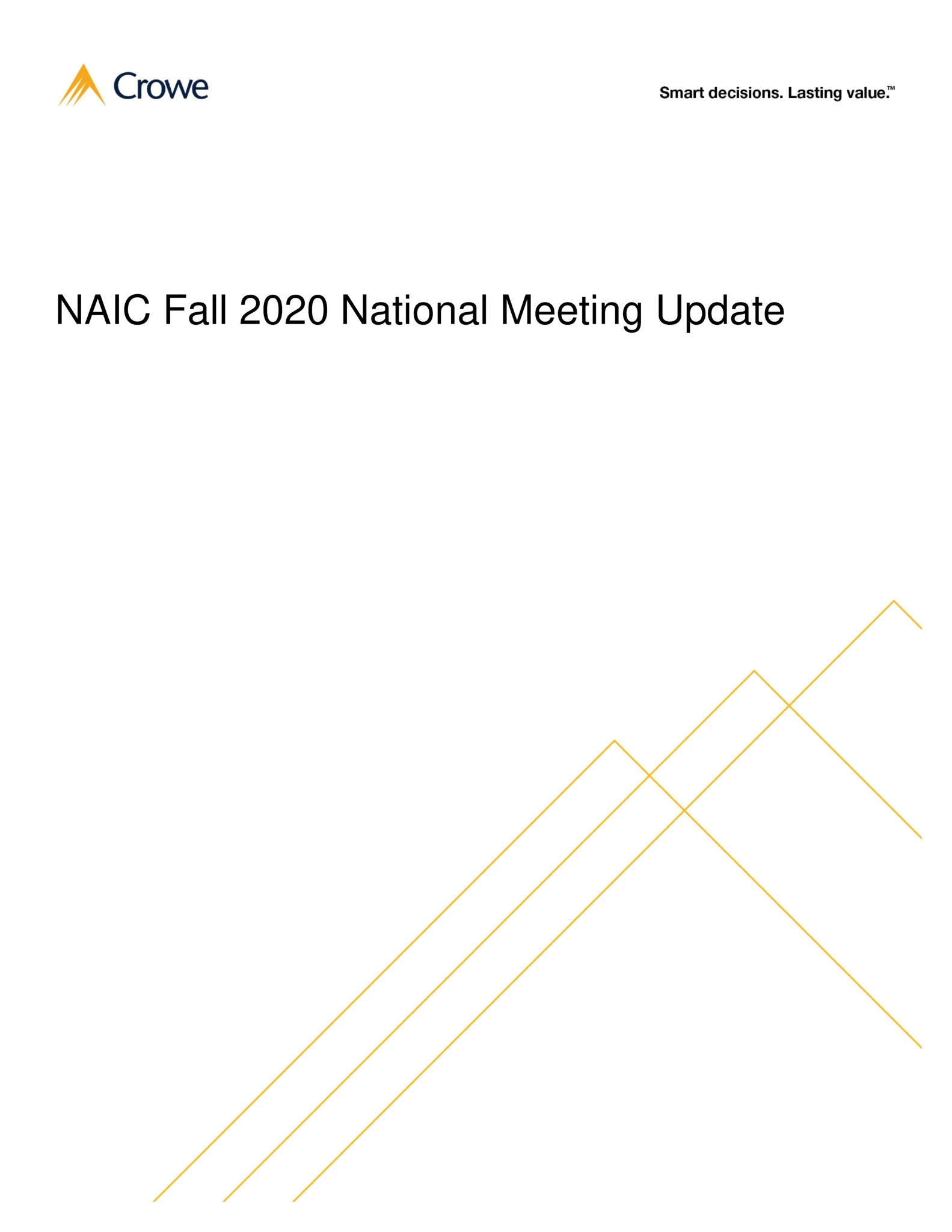 NAIC Fall 2020 National Meeting Update