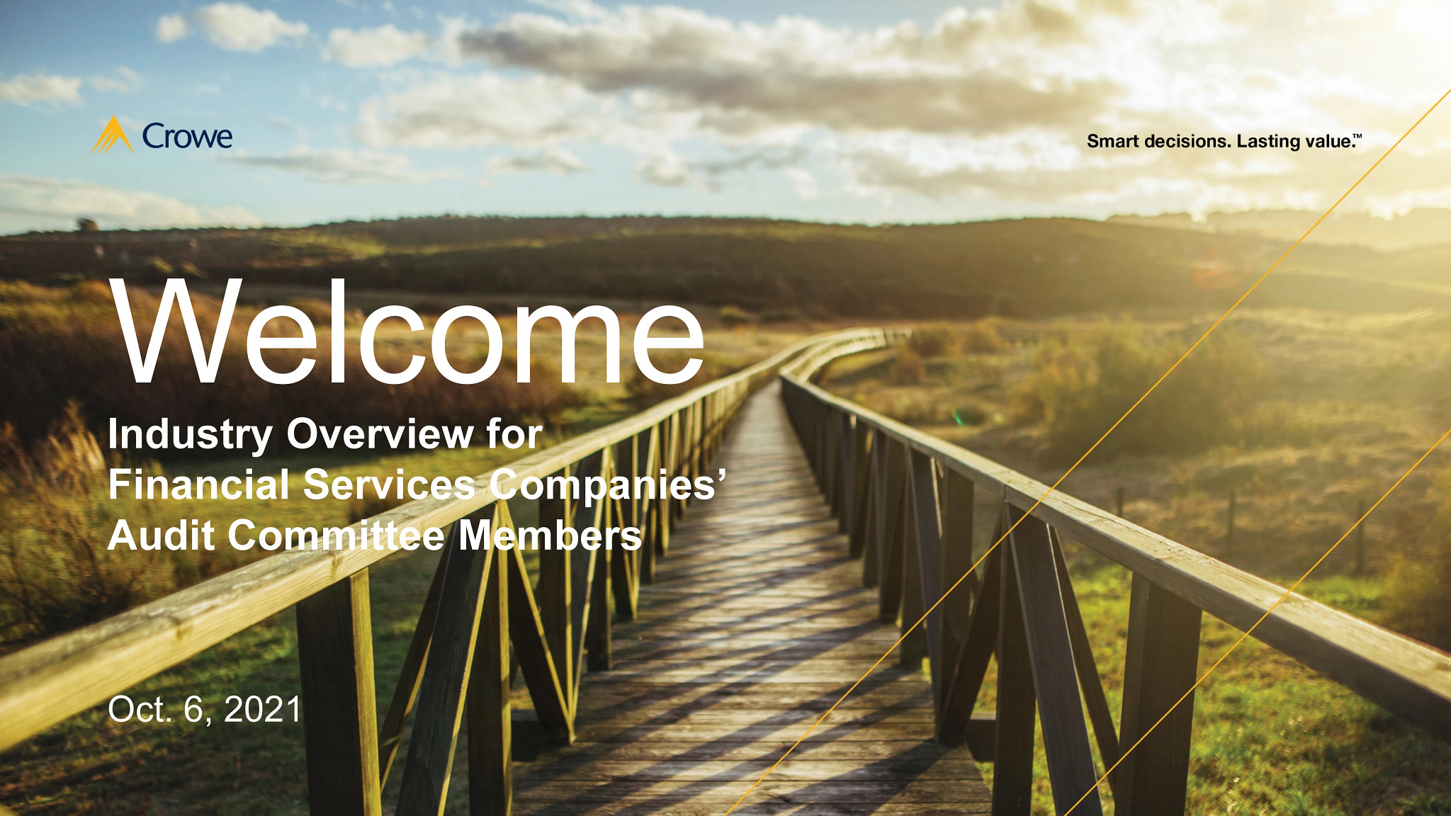 October 2021 industry overview for audit committee members