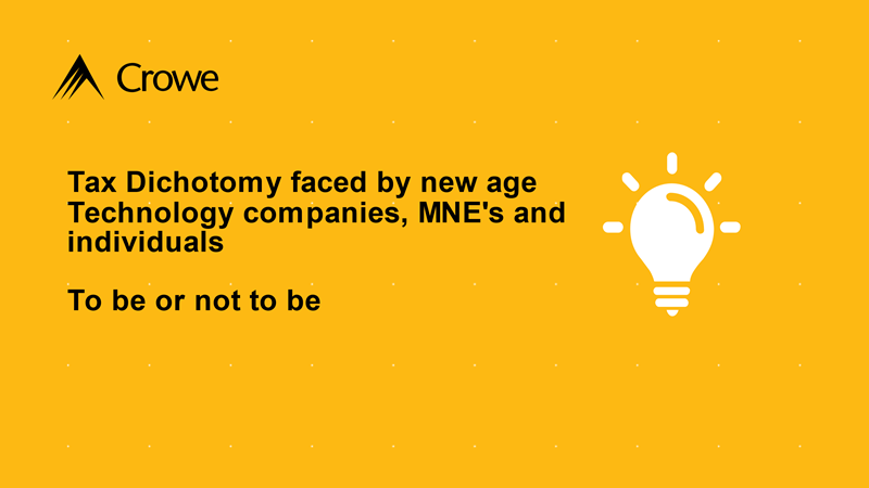 Tax Dichotomy Faced by Technology