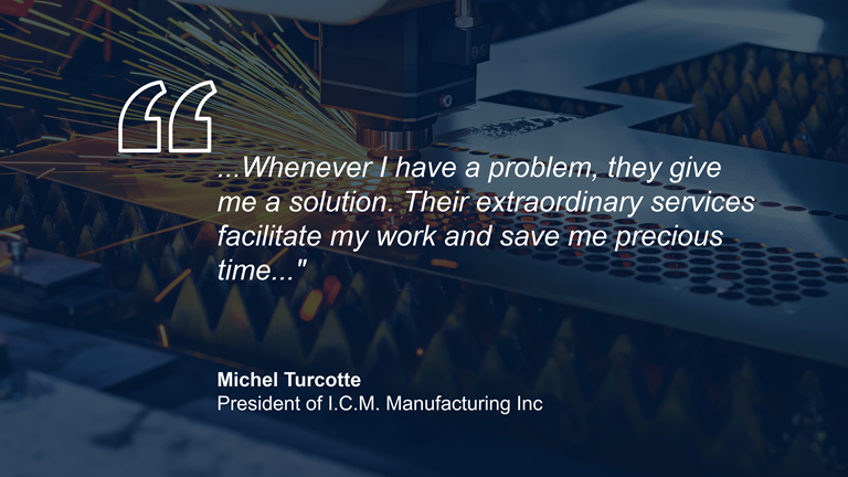 I.C.M. Manufacturing Inc Testimonial