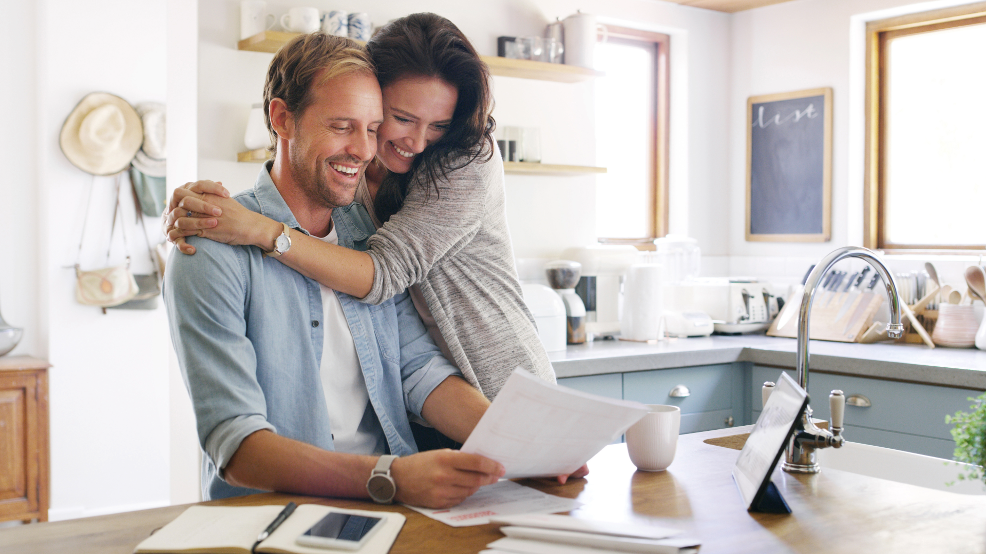 Couple preparing their tax documents