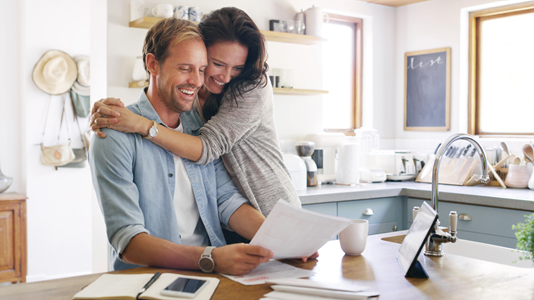 Couple preparing their tax documents