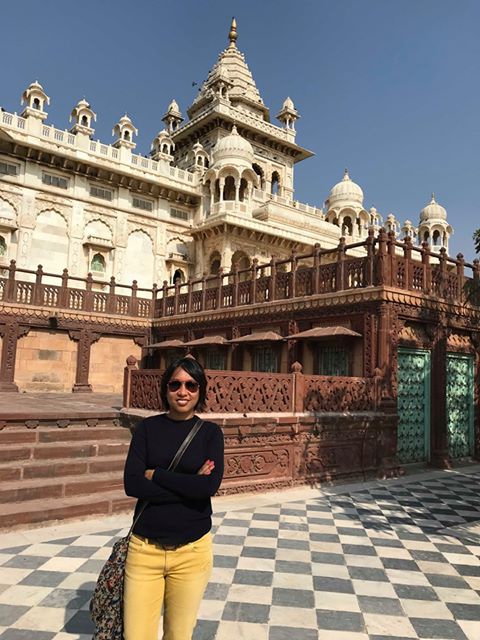 Nupur Rishi at a palace in the princely province of Rajasthan in India
