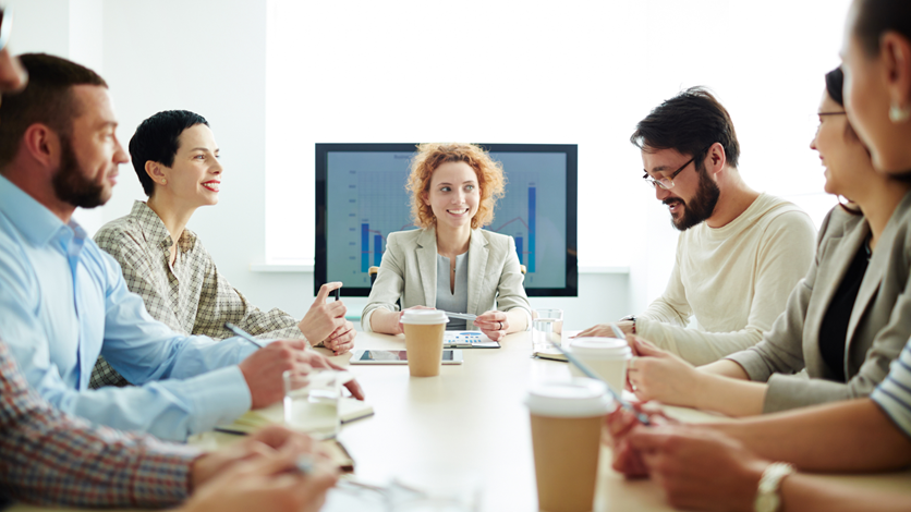 People Meeting Table Board Members
