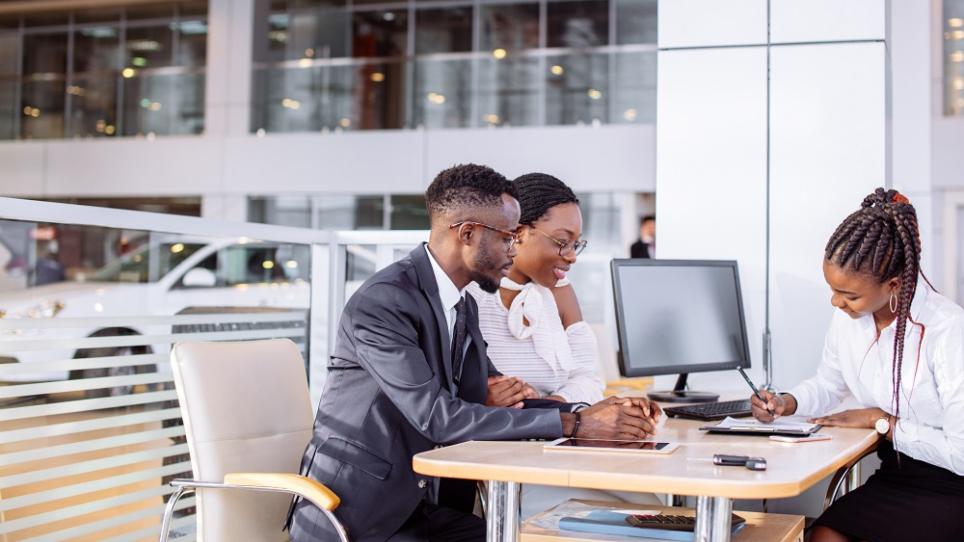 People Three Signing Lease