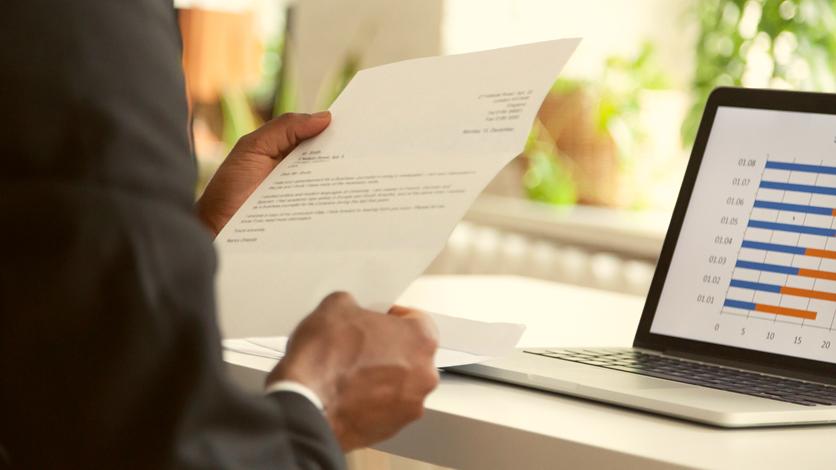 man working at desk