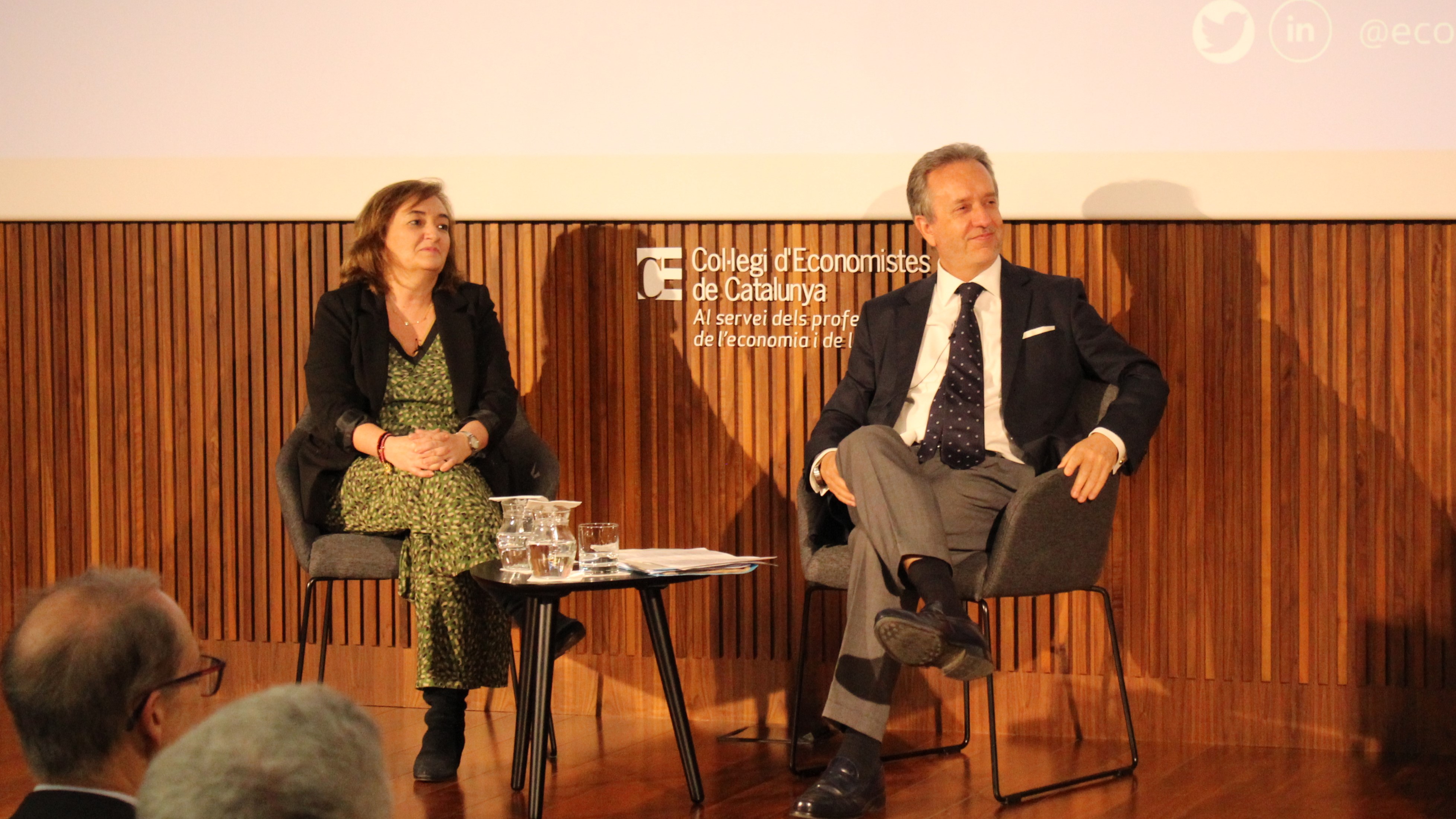 Carlos Puig de Travy dando la bienvenida a Cristina Herrero