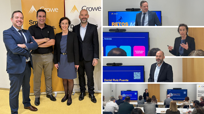 Carlos Puig de Travy dando la bienvenida a Cristina Herrero