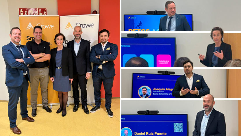 Carlos Puig de Travy dando la bienvenida a Cristina Herrero