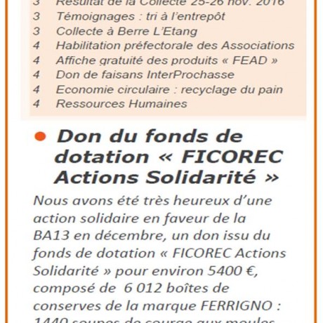 FAS & Banque alimentaire