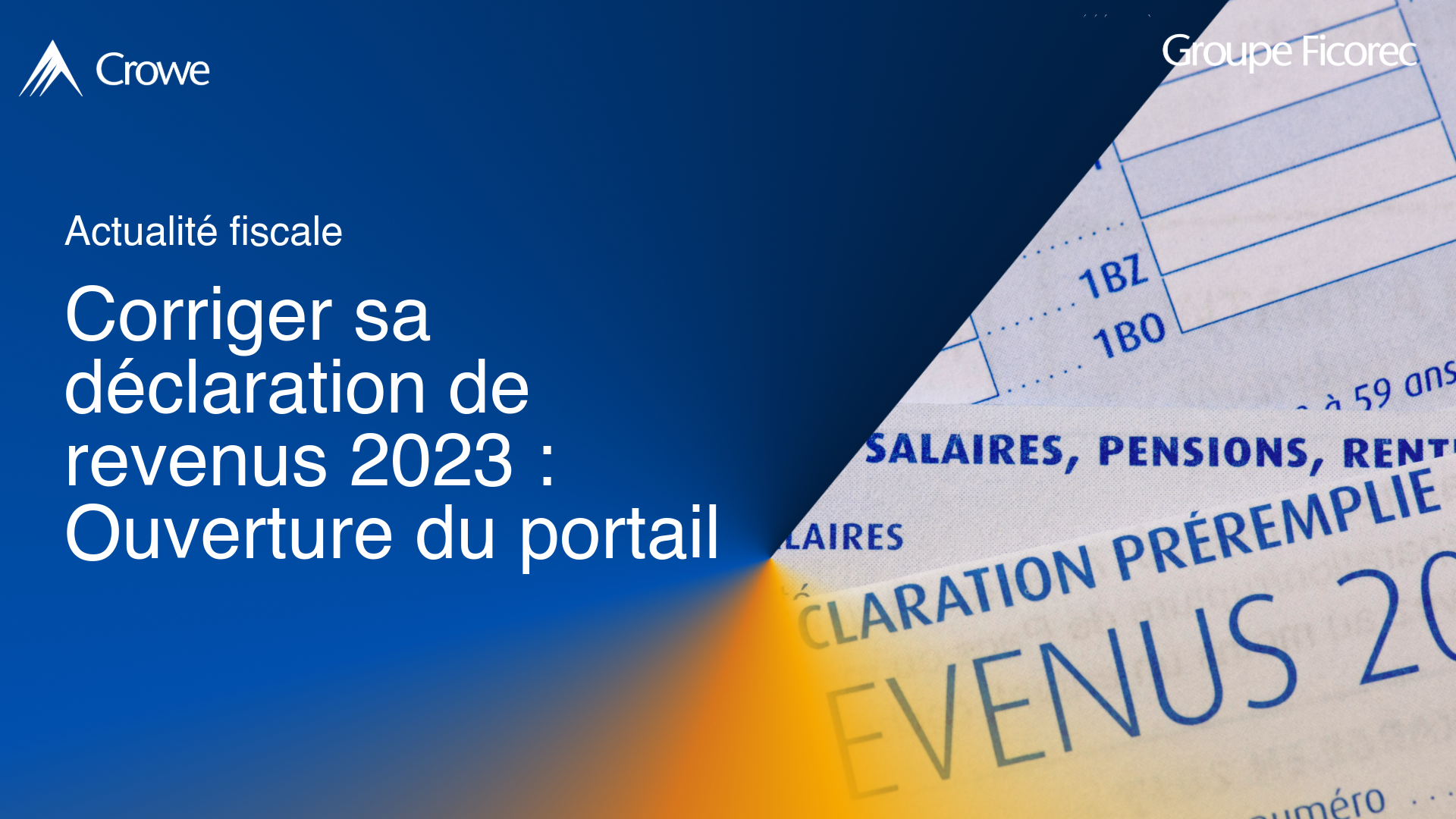 Corriger sa déclaration de revenus 2023