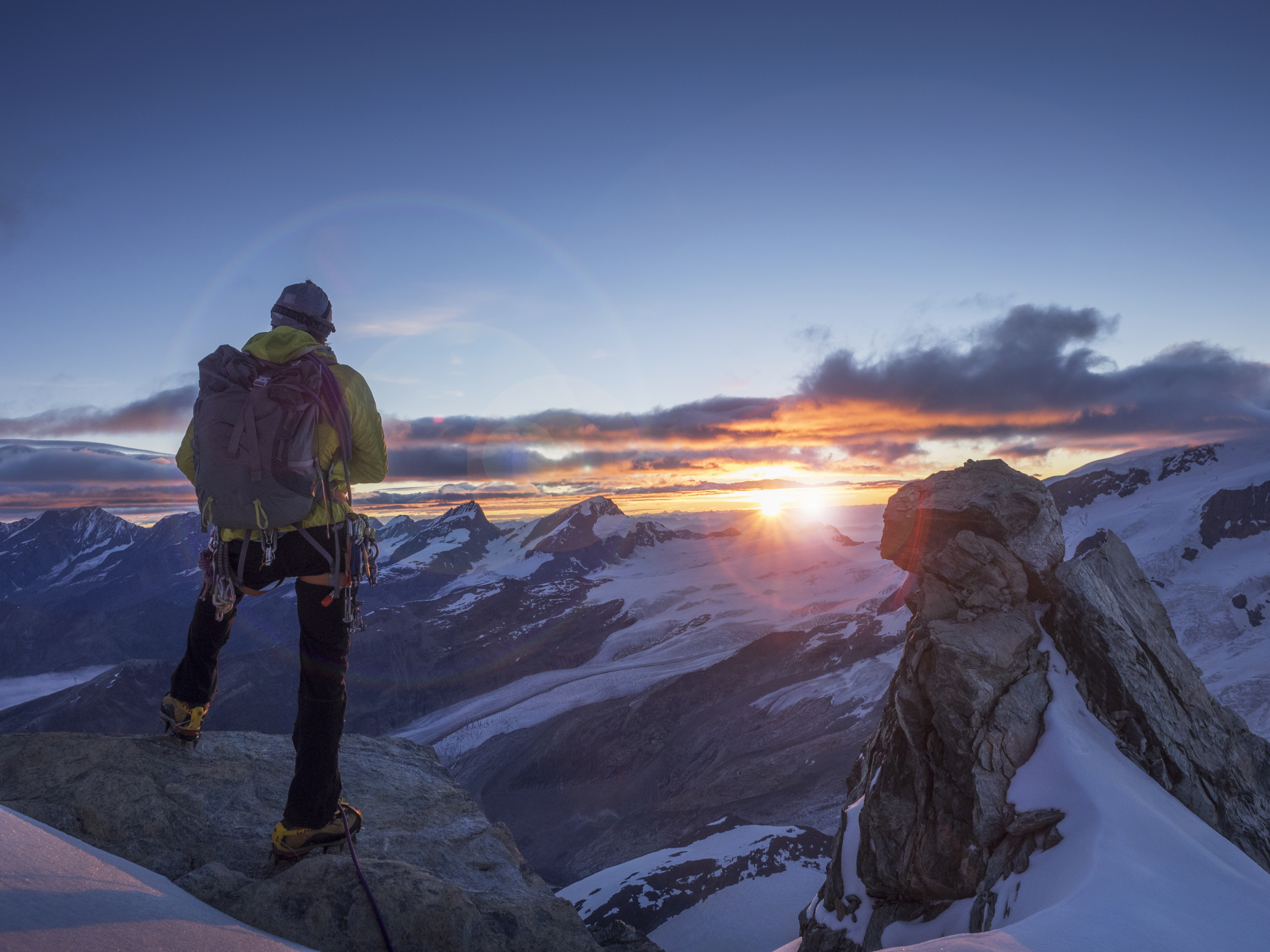 client on a mountain