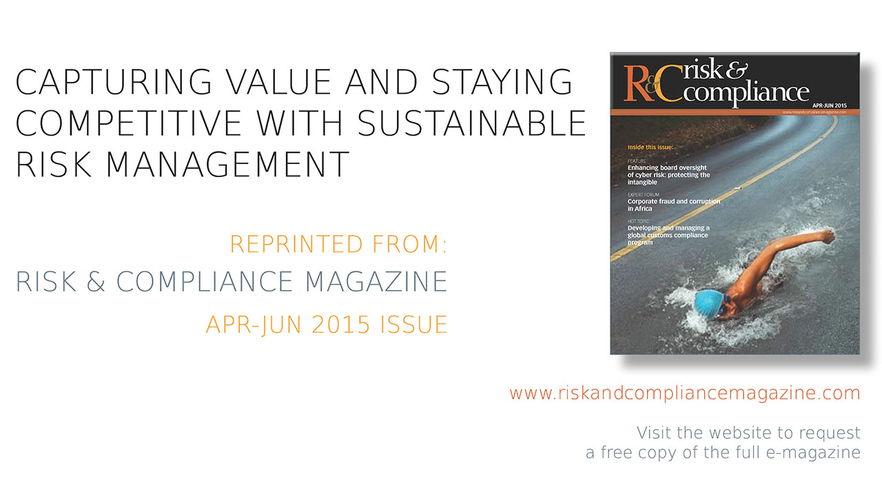 Capturing Value and Staying Competitive with Sustainable Risk Management