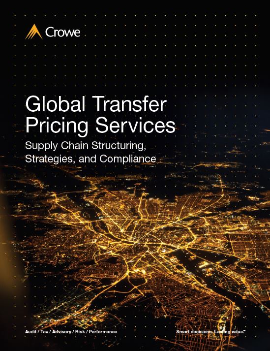 Crowe Global transfer pricing services
