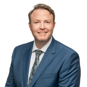 Hugh Sullivan with tie on