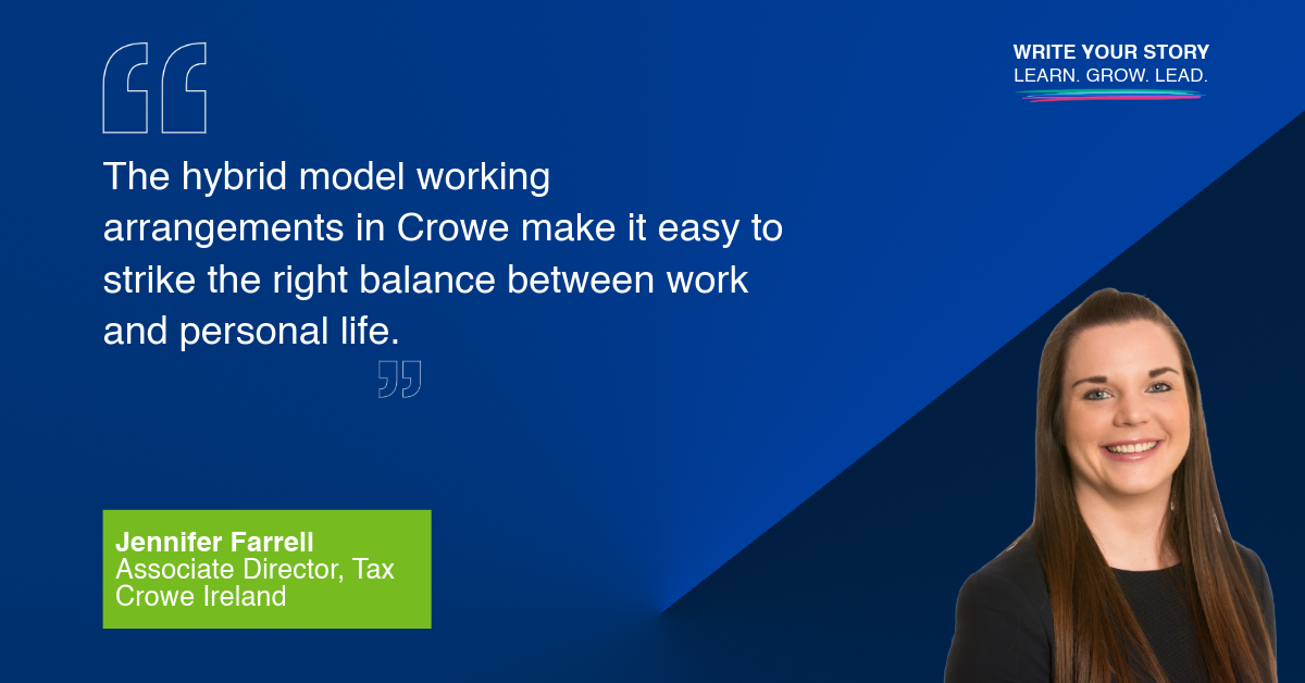 Crowe Ireland early careers - Write your story - Jennifer Farrell