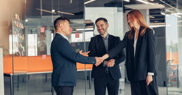 people shaking hands