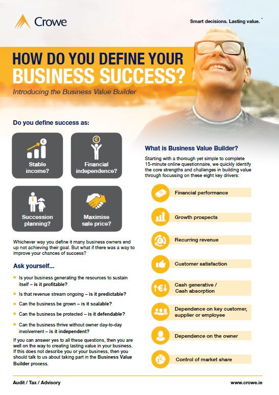 Introducing Business Value Builder Programme - Crowe Ireland