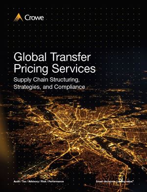 Crowe Global transfer pricing services
