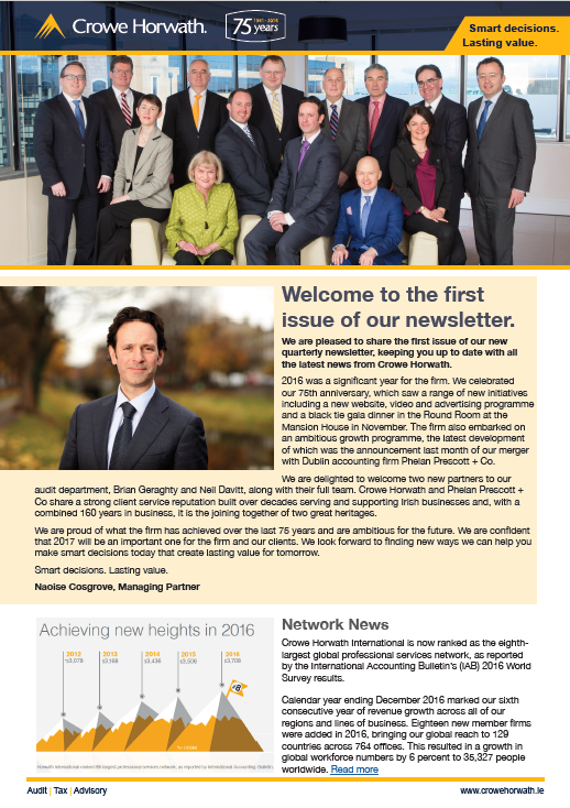 Crowe Ireland Newsletter Q1 2017
