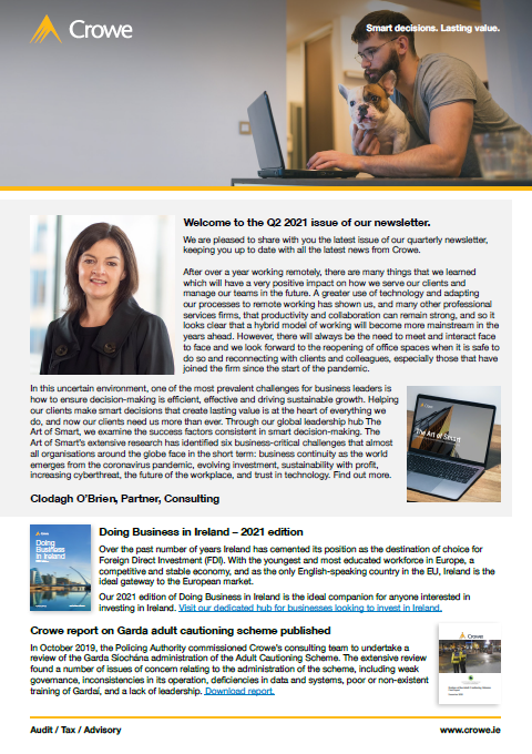 Crowe Ireland Newsletter Q2 2021