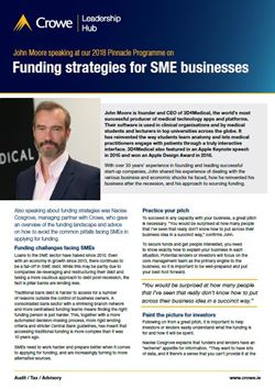 John Moore on funding strategies for SMEs - Crowe Ireland