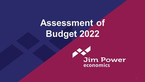 Jim Power Budget 2022 Crowe webinar presentation cover