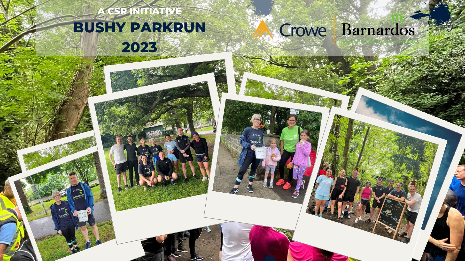 Crowe Ireland Bushy Park parkrun in aid of Barnardos