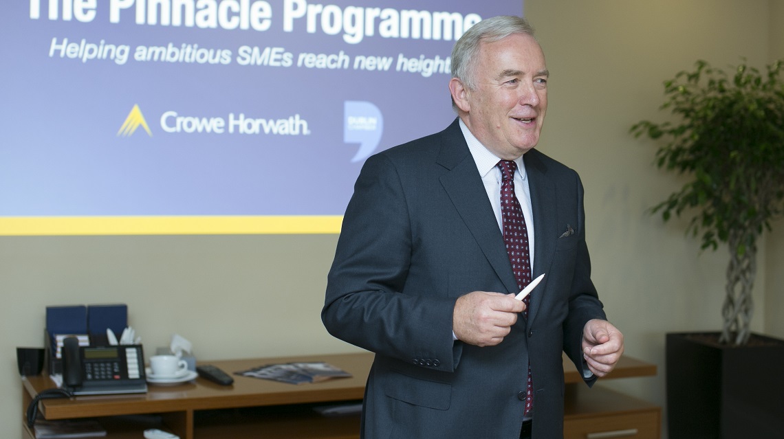 Bob Etchingham speaking at a Crowe Leadership event