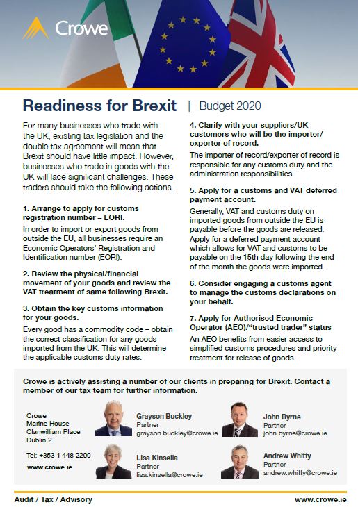 Brexit readiness checklist - Crowe Ireland