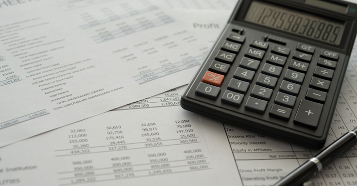 Calculator on spreadsheets